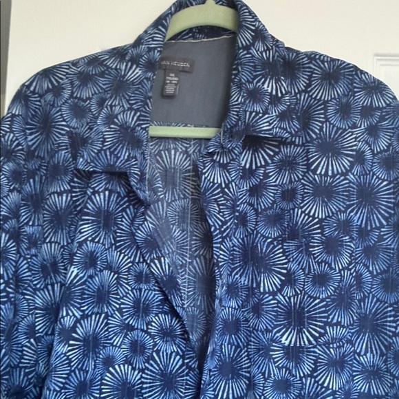 Van heusen Men's Blue Patterned Shirt size XXL - Picture 3 of 8